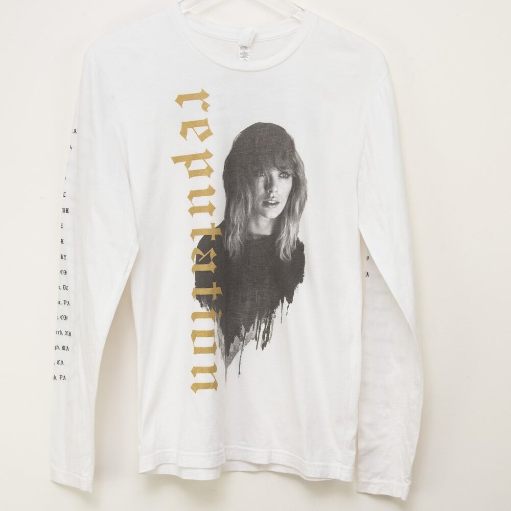 Taylor Swift Reputation Stadium Tour 2018 Long Sleeve Tee Authentic White Small